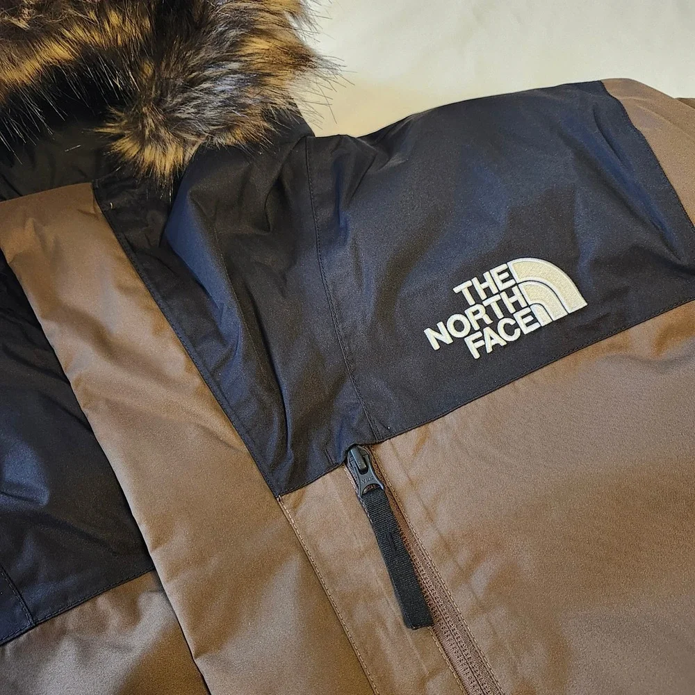 NWT The North Face Bedford Down Parka Coat Smokey Brown Black Men's size XXL